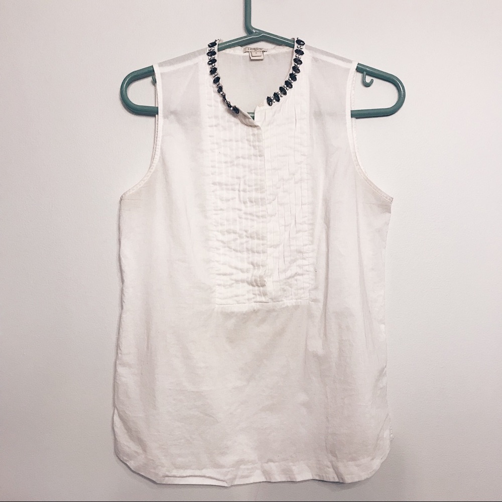 J.Crew jewel collar sleeveless top